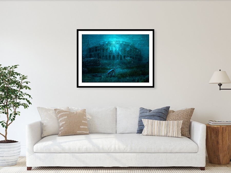 Stampa ambientata, Roma, Colosseo sommerso