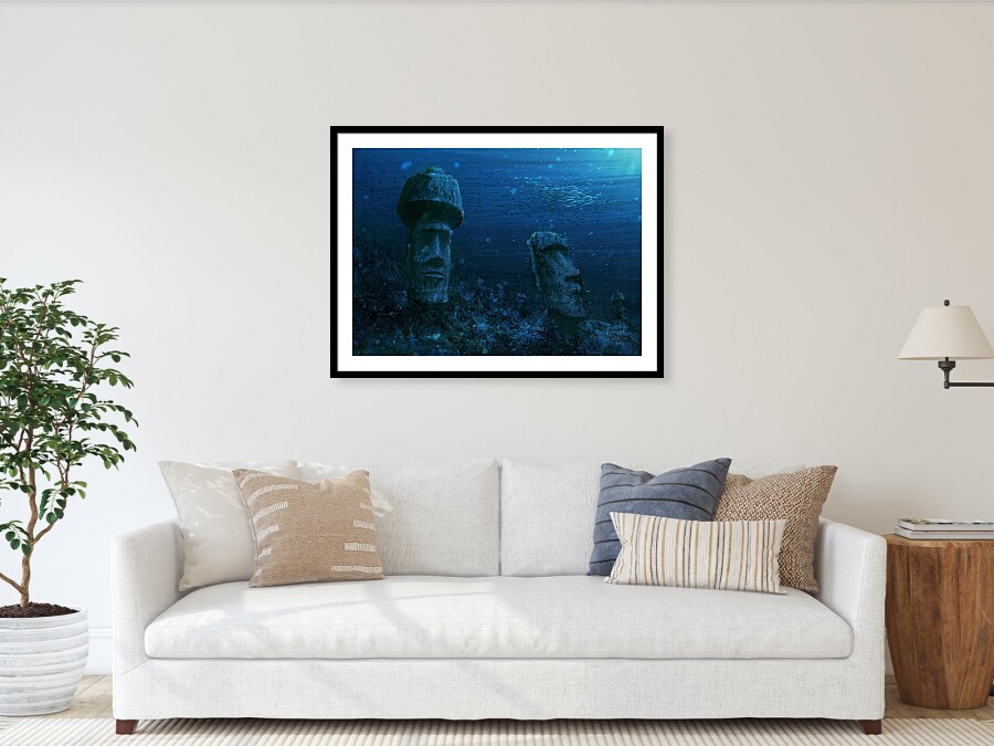 Stampa ambientata, Moai, Isola di Pasqua